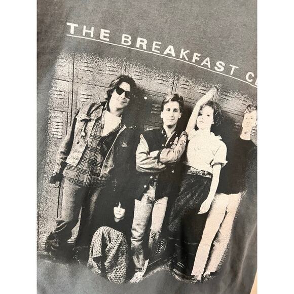 The Breakfast Club Charcoal Gray Short Sleeve Graphic 80s Movie Tee S/M NWOT - Picture 3 of 7